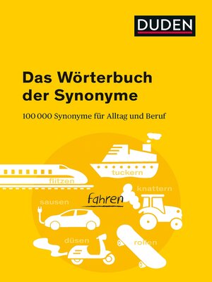 cover image of Duden – Das Wörterbuch der Synonyme